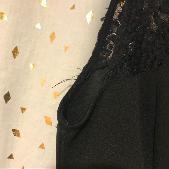 BLACK LACE DETAILING DRESS - Picture 4 of 4